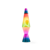 Rainbow Motion Lamp 14-Inch Colorful Rainbow lava Lamps for Adults and Kids, Silver Base Multicolor Lamp with White Wax in Clear Liquid, Christmas Birthday Gift