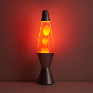 Lava Lamp with Orange Wax in Clear Liquid 14 Inches Volcano Lamp for Adults Home Room Office Decoration Magma Lamps Great Gift for Kids as Motion Night Light
