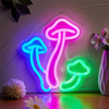 LED Three Mushroom Neon Sign USB Powered Neon Signs for Wall Decor Home Cute Neon Mushroom Lights for Bedroom Living Room Gifts for Women Men Kids