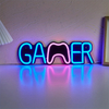 Gamer LED Neon Sign Black Backboard Game Neon Sign for Gamer Room Decor Gaming Neon Sign for Teen Boy Room Decor Gifts for Men Boys Girls Children