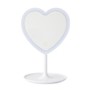 Heart Shaped Led Mirror, 3 Color Lights, Pink Led Dimming, Lithium Battery And Type-c USB Power