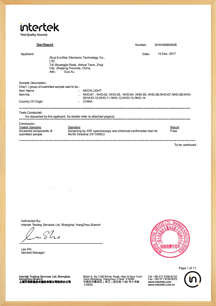 Led Neon Sign Test Report-6