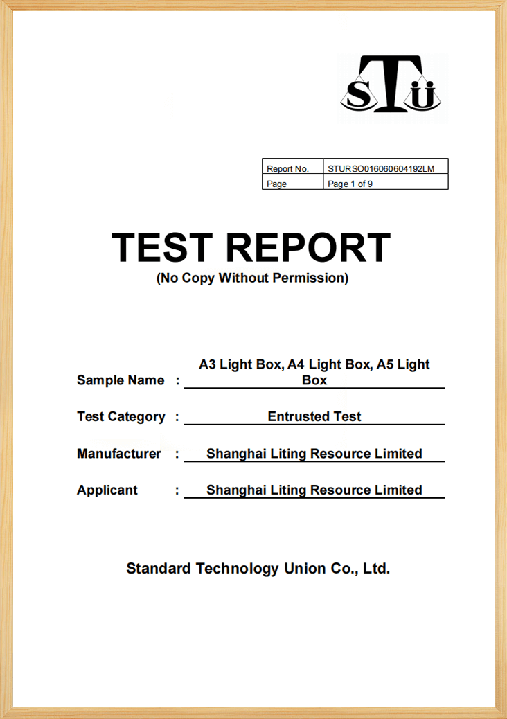 Cinema Lightbox Test Report-PROP 65